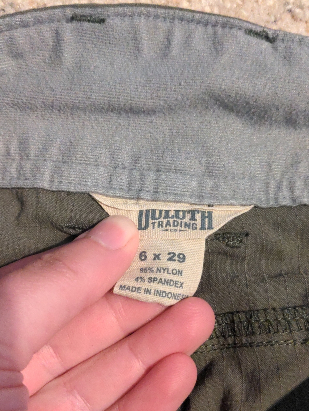 Duluth Olive Cargo Pants - Picture 3 of 7